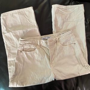 Old Navy Extra High Rise Wide Leg Jeans Off-white size Womens 12 petite
